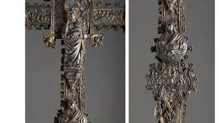 El rastreo de dos 'detectives del arte' permite recuperar una cruz de plata gótica robada hace 42 años