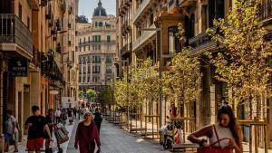 La calle de Jonqueres una vez remodelada, este viernes.