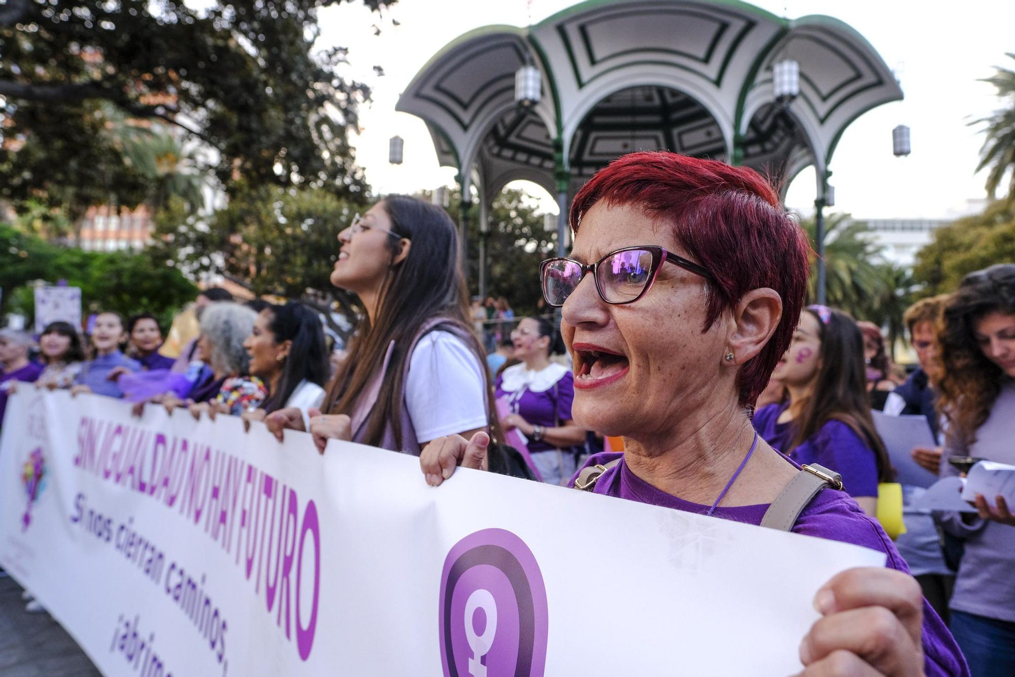 Manifestación por el 8M en Las Palmas de Gran Canaria