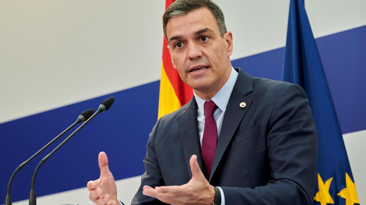 El presidente del Gobierno, Pedro Sánchez, durante su comparecencia en Bruselas al término del Consejo Europeo de este 25 de junio de 2021.