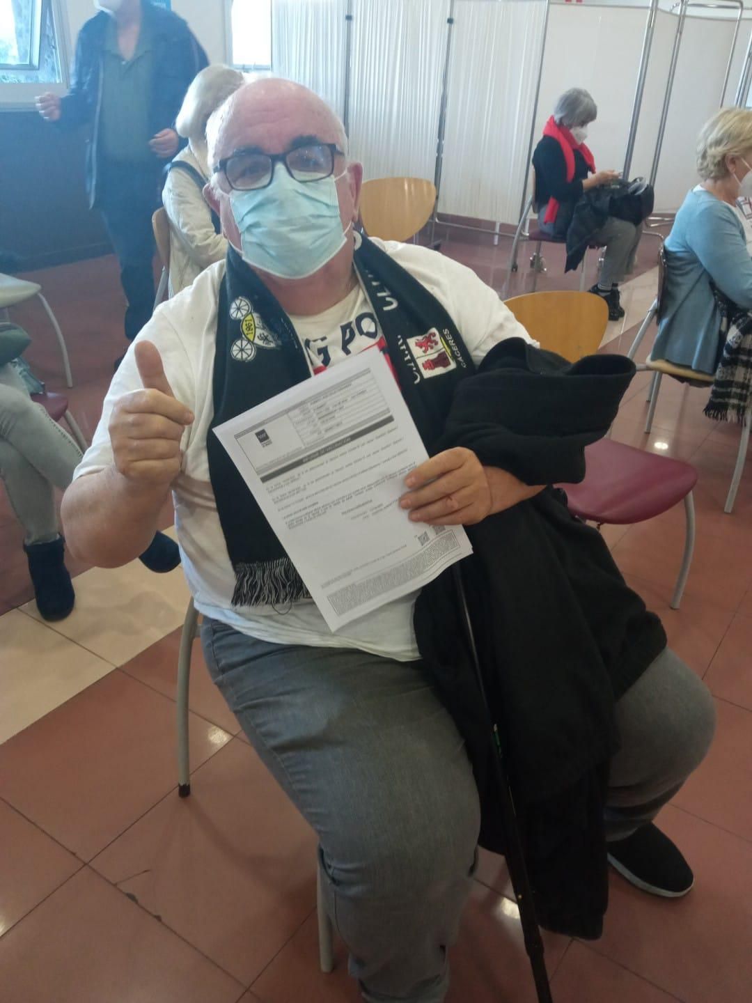 Tras el pinchazo de una de las dosis de la vacuna del covid.