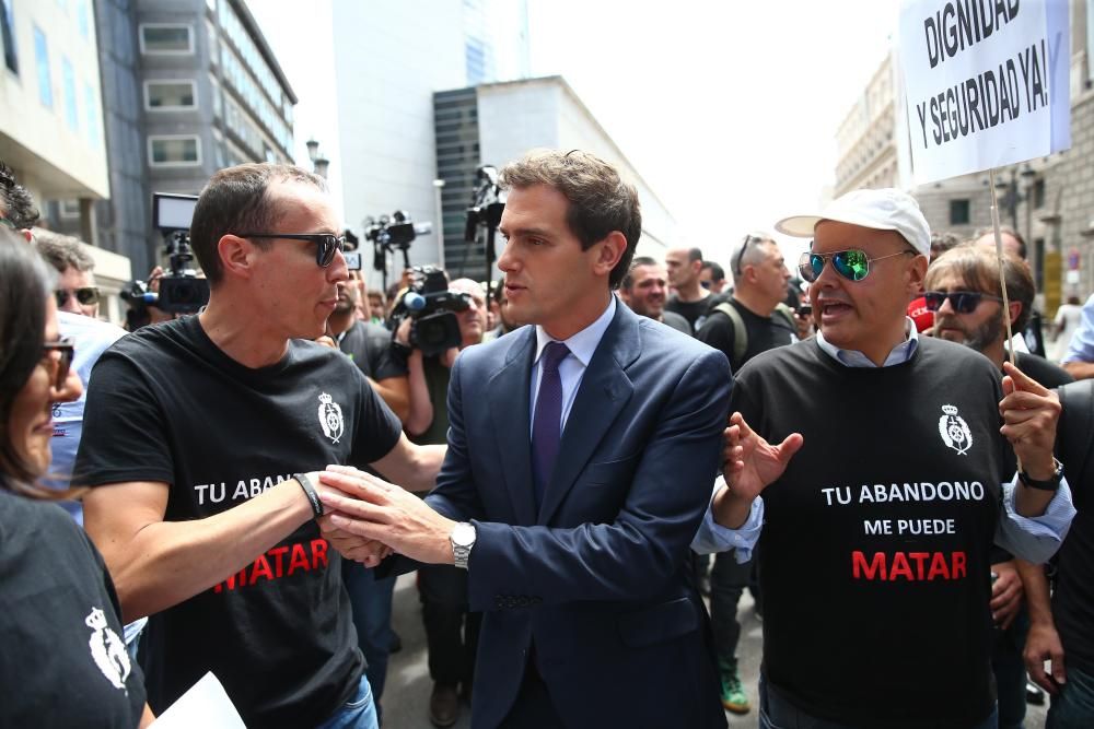 Un momento de la protesta en Madrid.