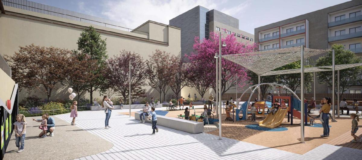 Imagen virtual del proyecto previsto en los Jardons Beatriu de Provença.