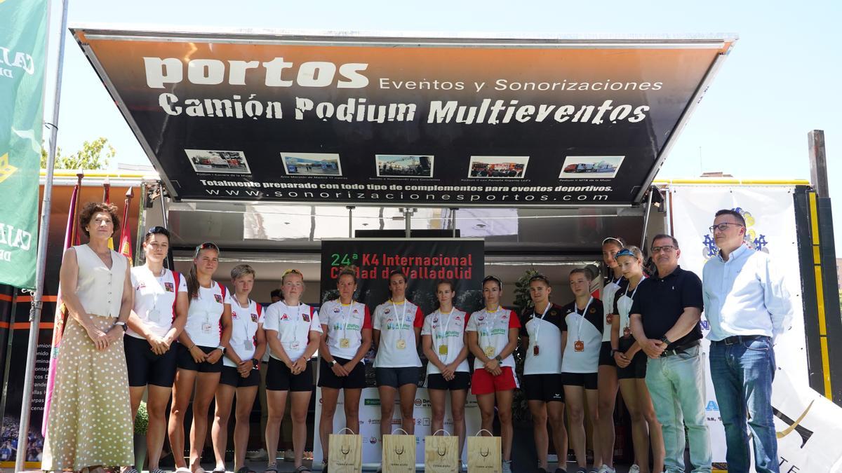 Eva Barrios, tras ganar el Gran Premio Internacional K-4 Ciudad de Valladolid