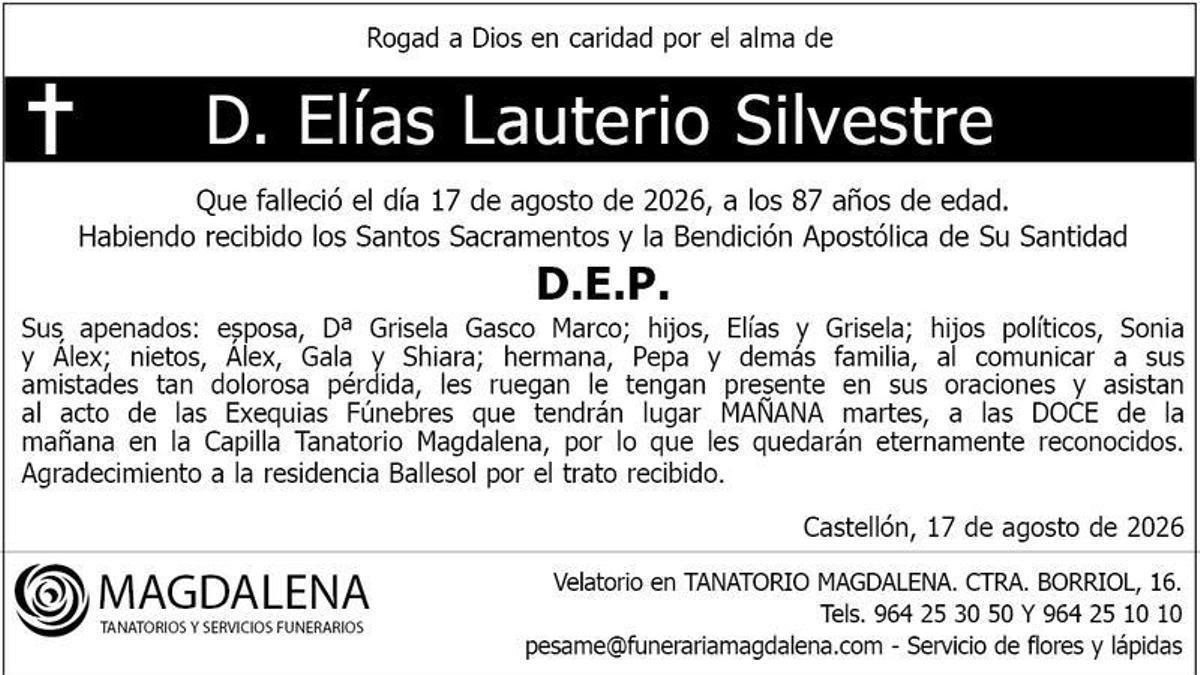 D. Elías Lauterio Silvestre