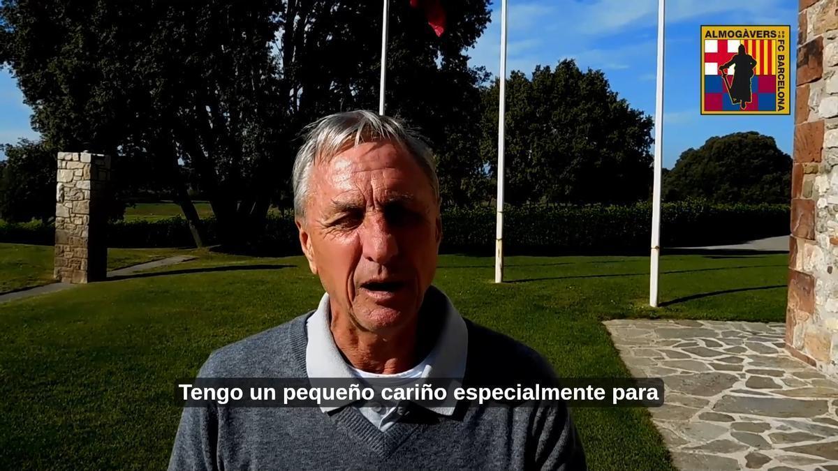El mensaje de Johan Cruyff a la Penya Almogàvers por su 25 aniversario
