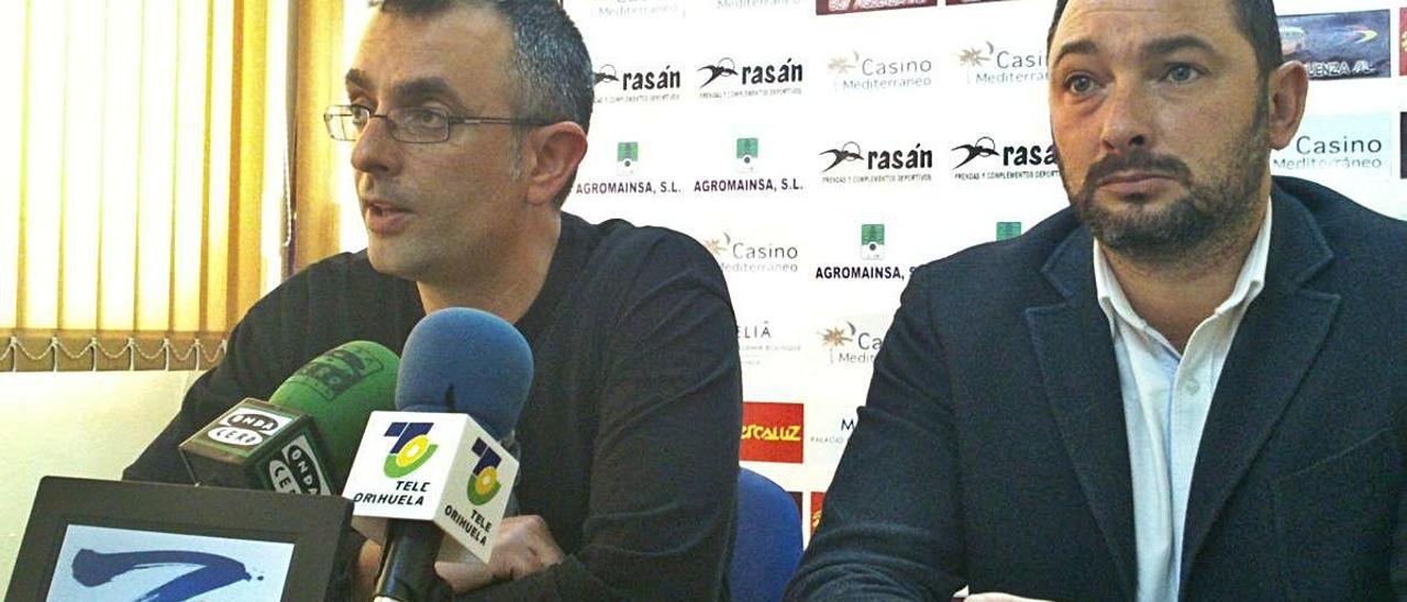 Antonio Felices junto a Francisco Llor, en una rueda de Prensa.