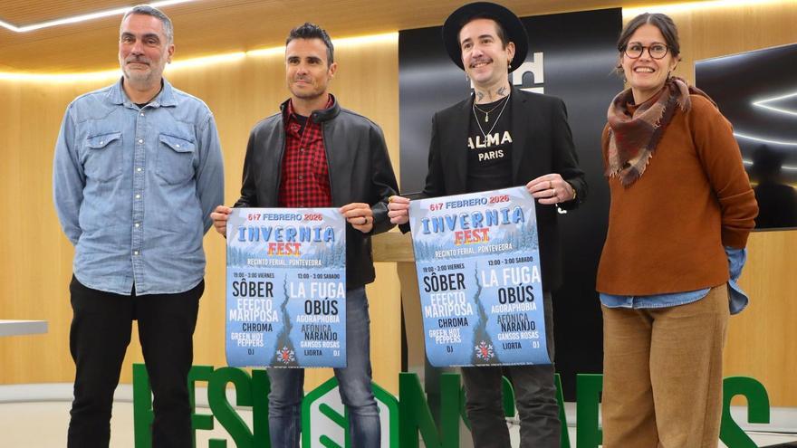 Pontevedra acogerá el Invernia Fest, con grupos como Efecto Mariposa o La Fuga