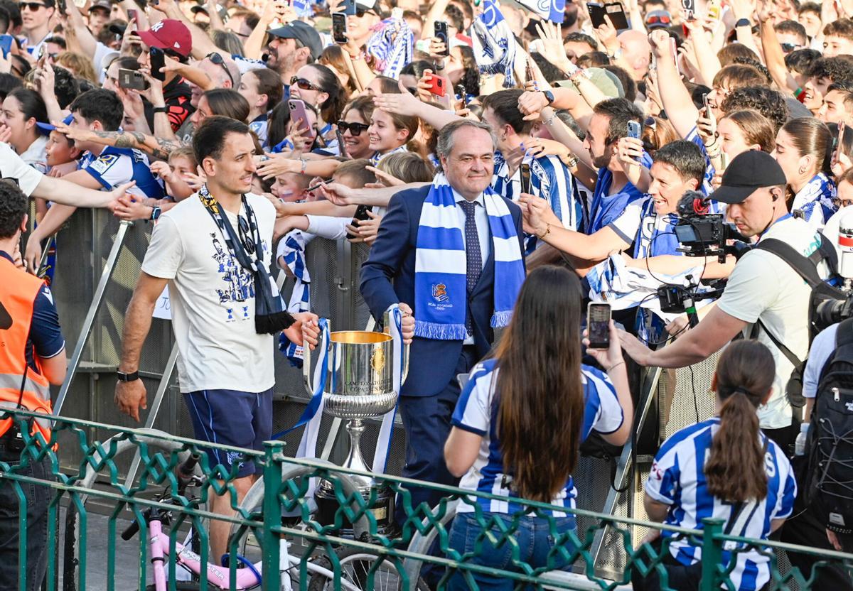 La fiesta de la Real Sociedad tras ganar la Copa del Rey.