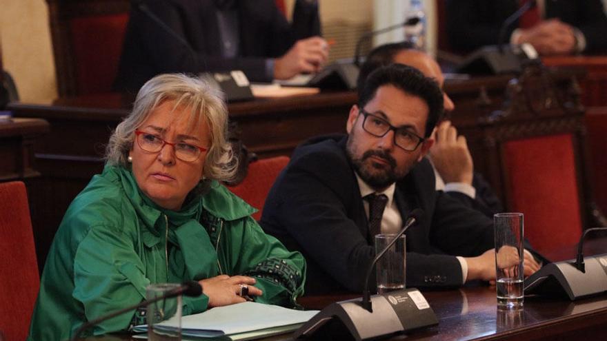 Porras y Pomares, en el pleno de este lunes dedicado al caso Villas del Arenal.