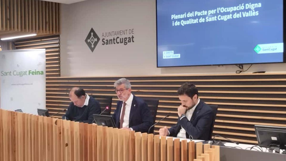 Pleno municipal para el pacto por la ocupacón Sant Cugat