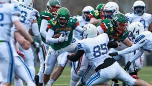 Un partit de la Lliga Catalana de Futbol Americà