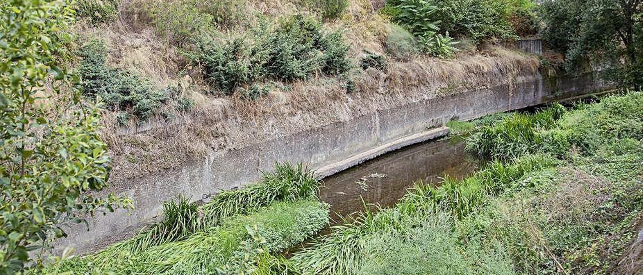 El río Barbaña, a su paso por Ourense.