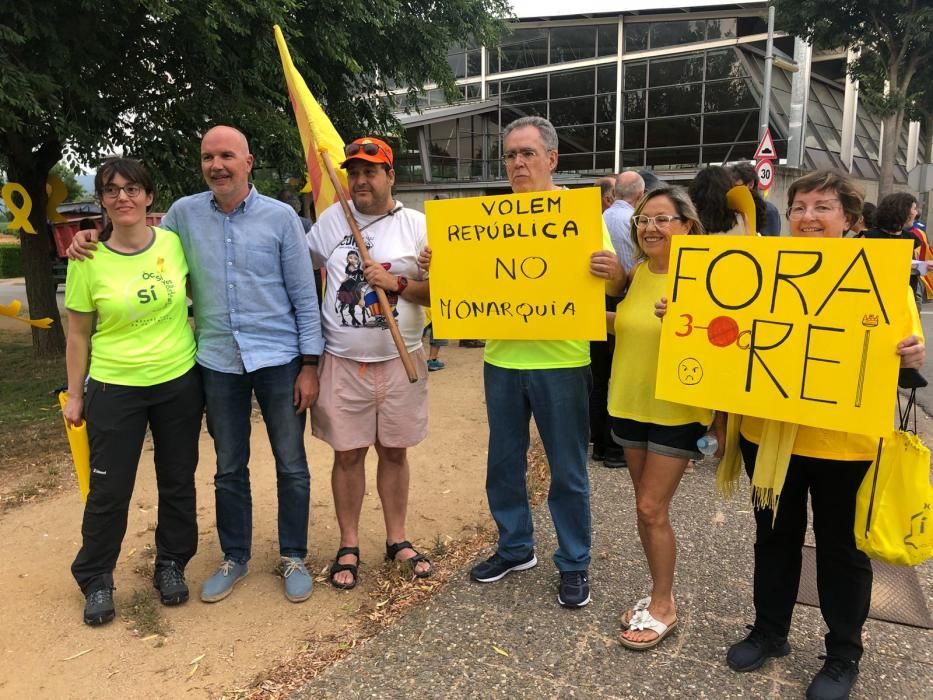 Protestes contra la presència del rei Felip VI a les comarques de Girona