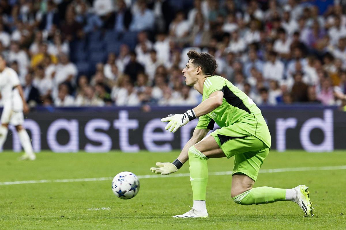 Kepa, durante el Real Madrid-Union Berlín del miércoles.