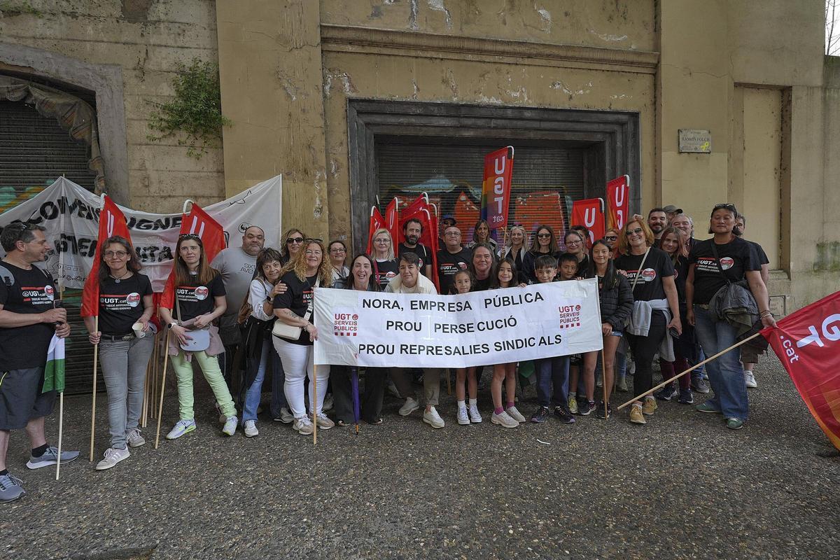 Les imatges de la manifestació de l'1 de maig a Girona