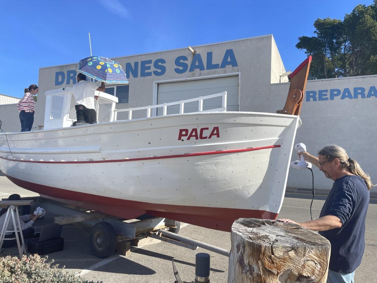 La restauració de l'embarcació a les drassanes.
