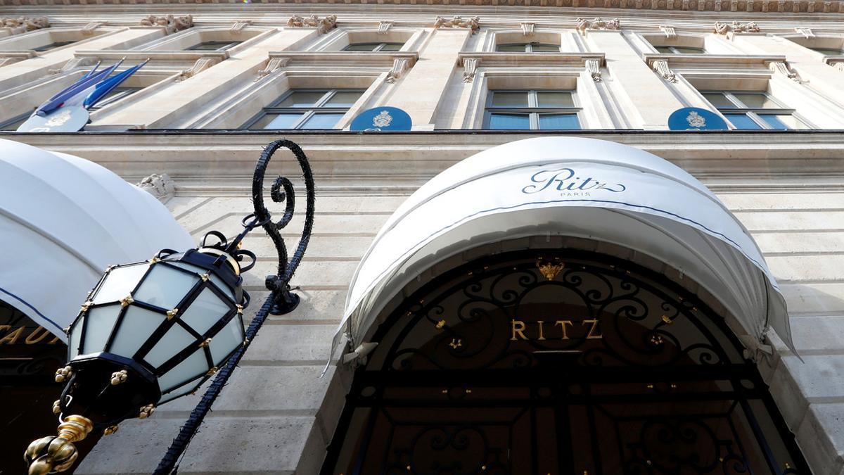 FILE PHOTO: The luxury Ritz Paris hotel is pictured in the Place Vendome in Paris