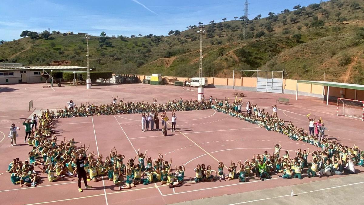 Un instante de la prueba deportiva celebrada en este colegio malagueña.