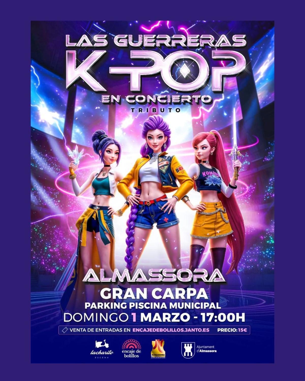 El concierto tributo de 'Las Guerreras K-Pop' tendrá lugar el domingo 1 de marzo en Almassora.