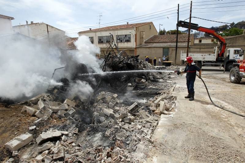 Imágenes del incendio en Alcañiz