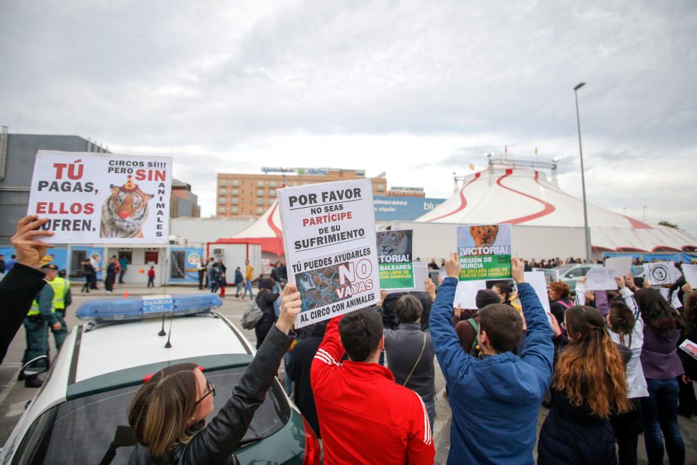 Protesta contra un circo con animales en Alfafar