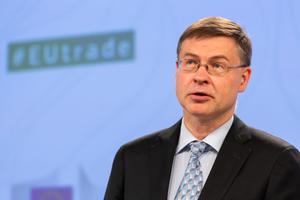 El vicepresidente ejecutivo de la Comisión Europea, Valdis Dombrovskis.