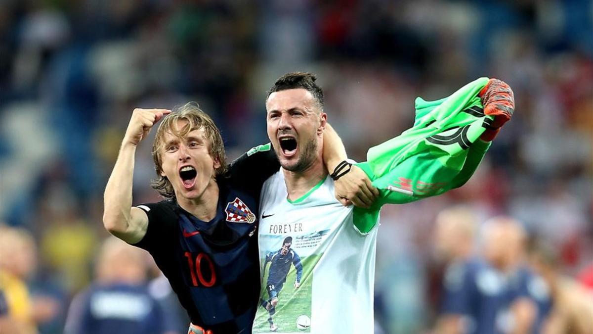 Subasic, junto a Modric, en el pasado Mundial de Rusia