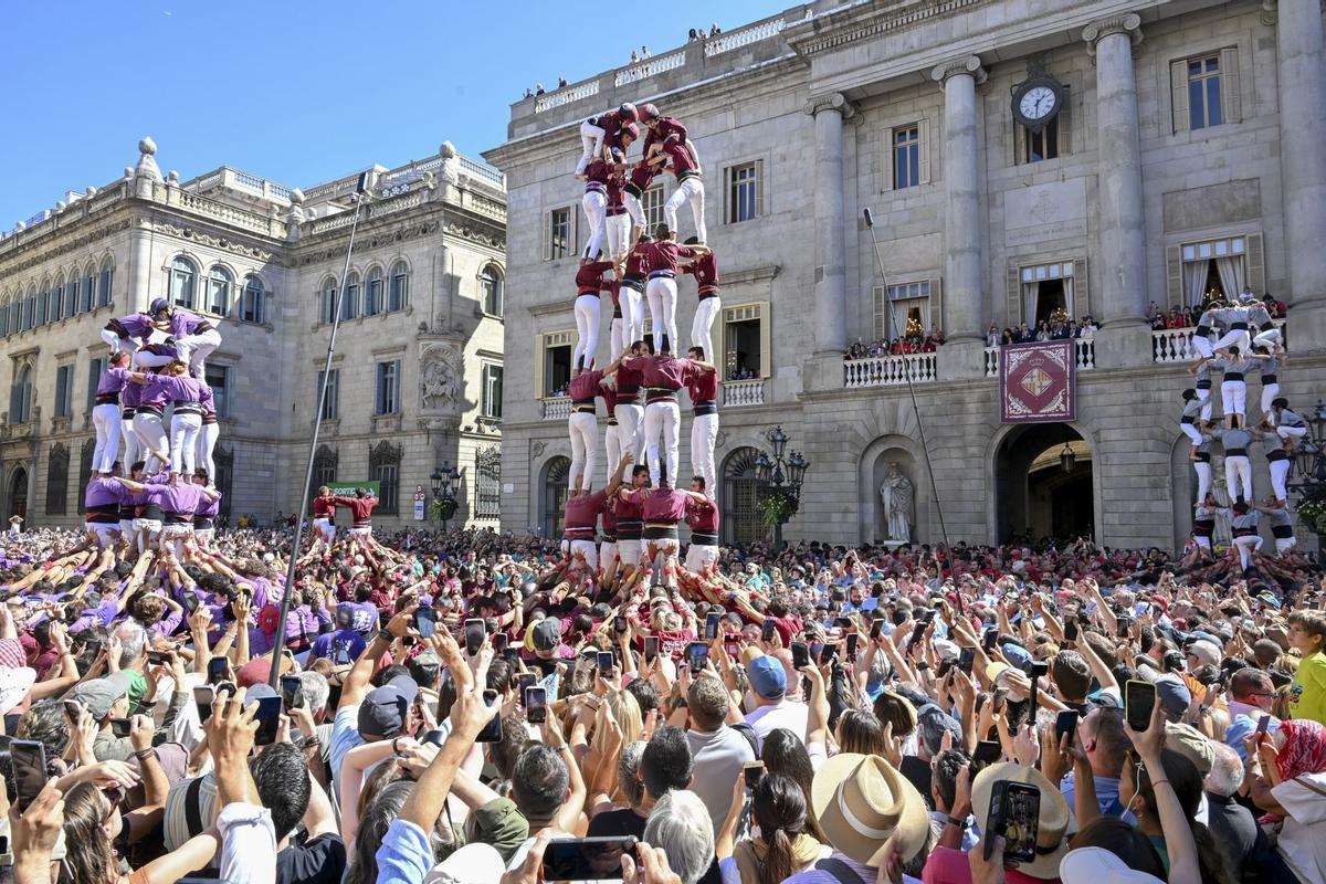 La Diada Castellera de la Mercè reúne las ocho colles de Barcelona