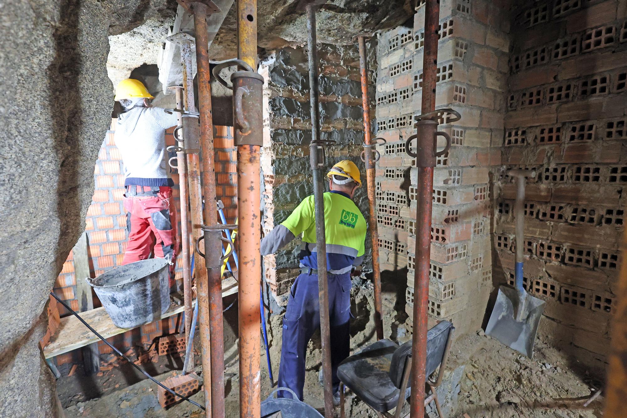 Obras en el interior de la galería