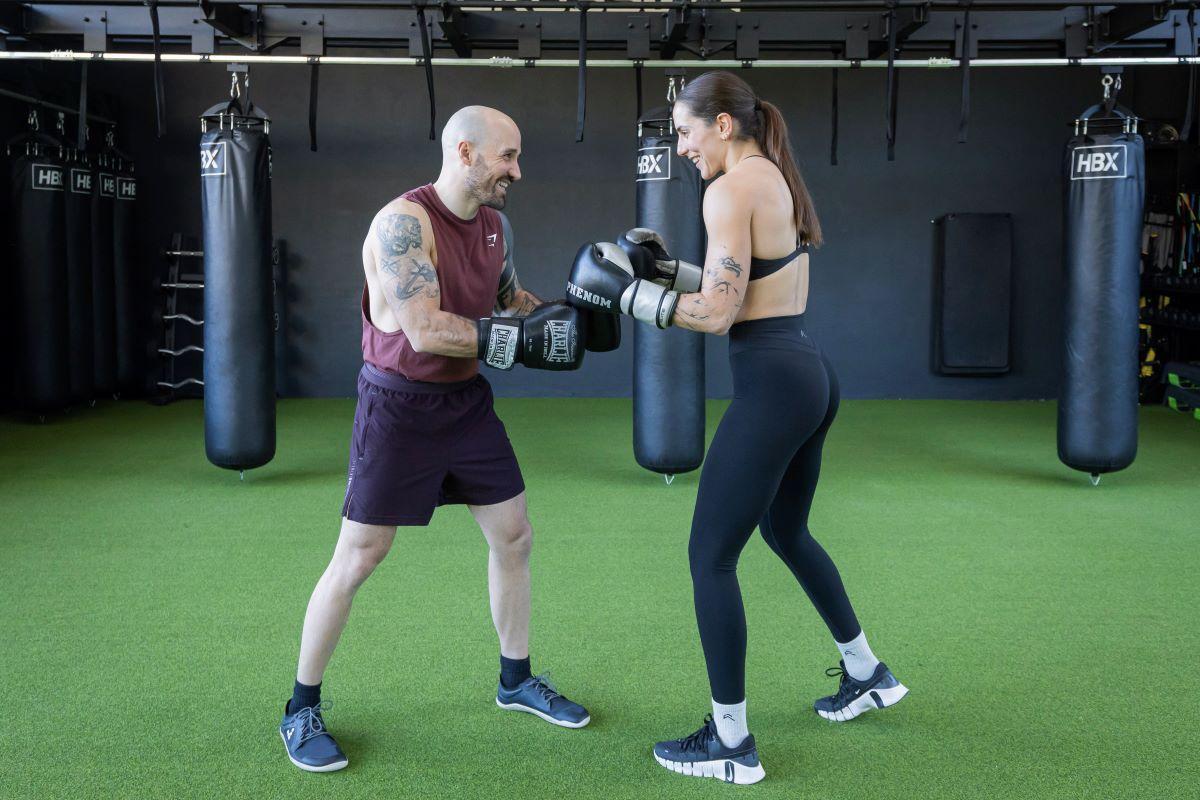 Entrenamiento de Irene Puente y Eneko Aranaz