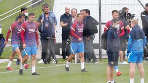 Las mejores imágenes del entrenamiento de hoy del Barça en Salzburgo