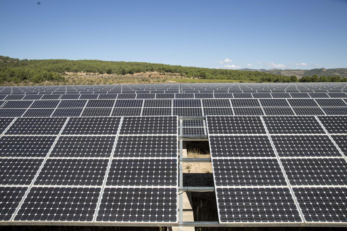 Parque fotovoltaico en Valencia.