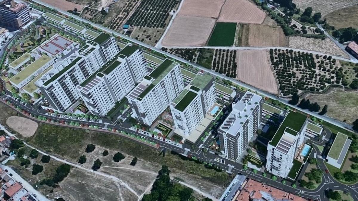 Los bloques de vivienda que se construirán en el PAI de Paterna