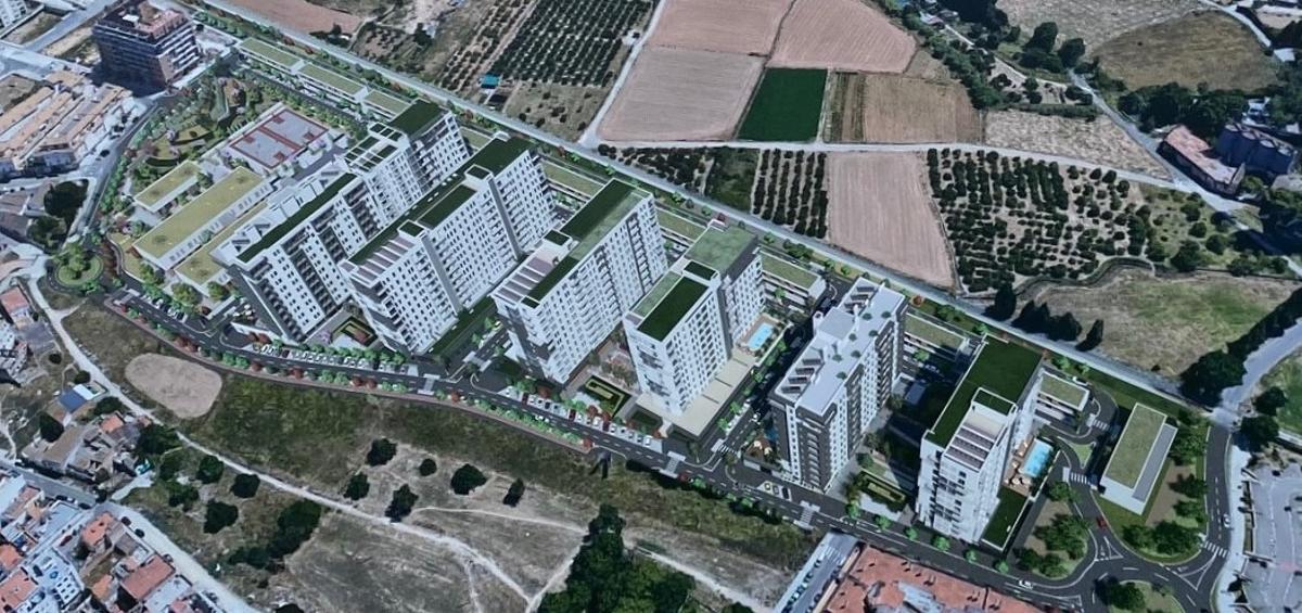 Los bloques de vivienda que se construirán en el PAI de Paterna