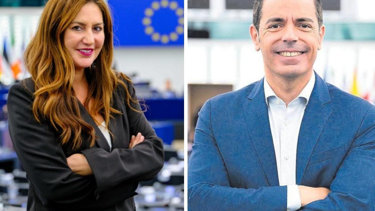 Los eurodiputados murcianos Maravillas Abadía y Marcos Ros.
