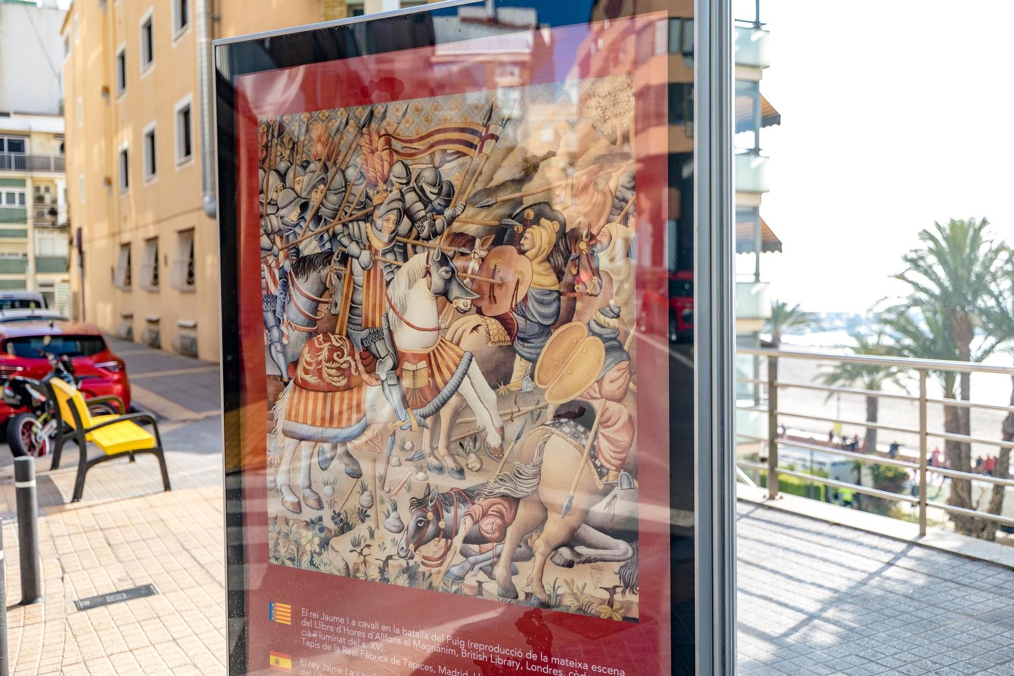 Un nuevo «espai d’art» en el barrio de El Campo recoge imágenes de los tapices que donó el historiador a Benidorm