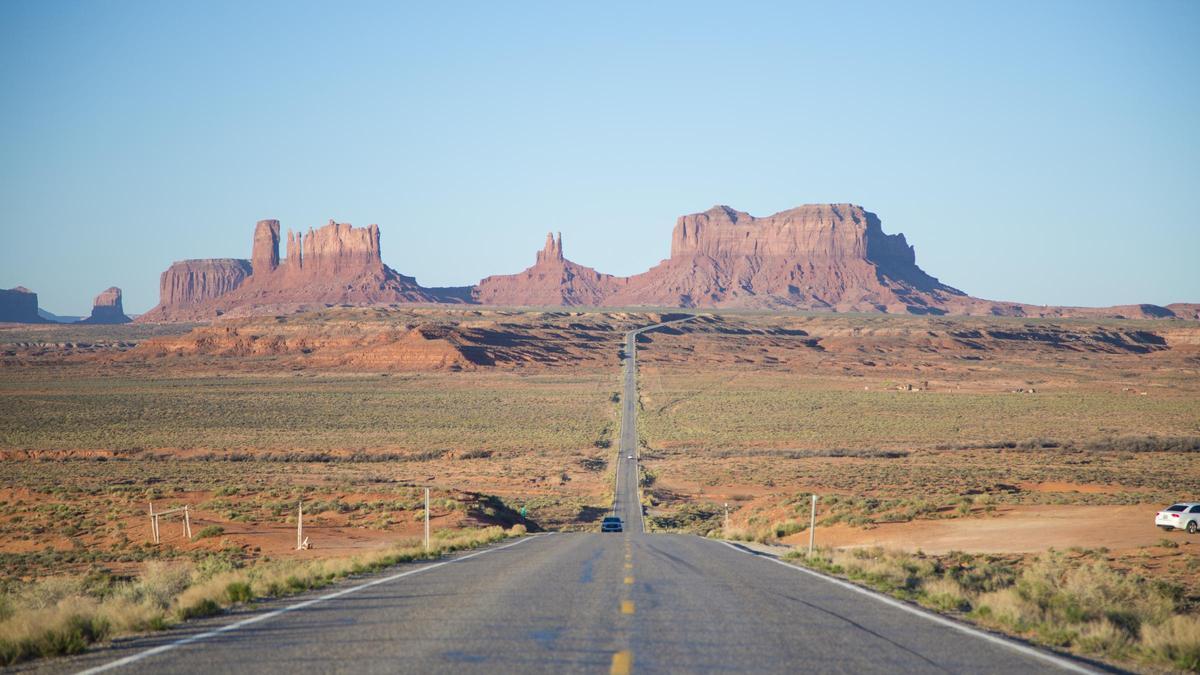 Monument Valley, en la frontera norte de Arizona con Utah, en Estados Unidos