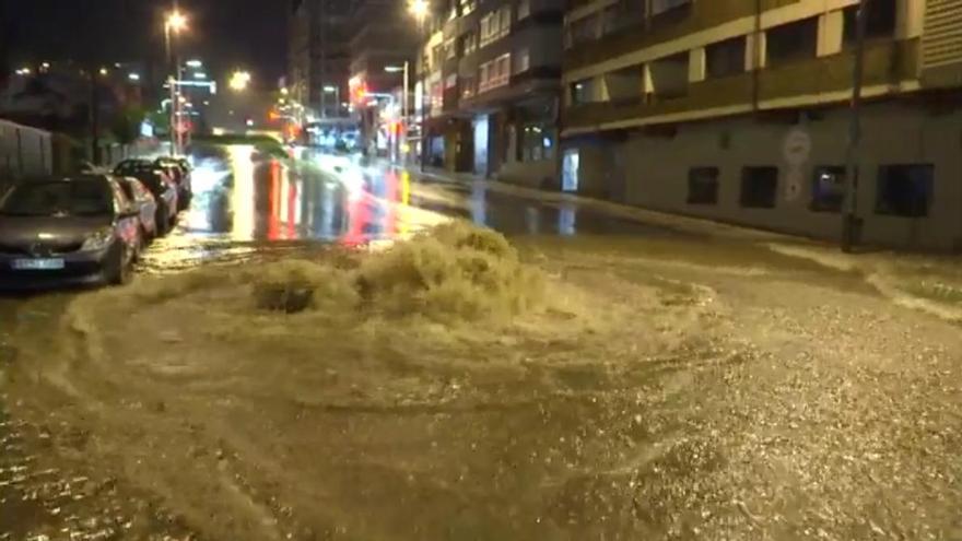 Una tormenta en Vigo, el anticipo de la borrasca Kiran