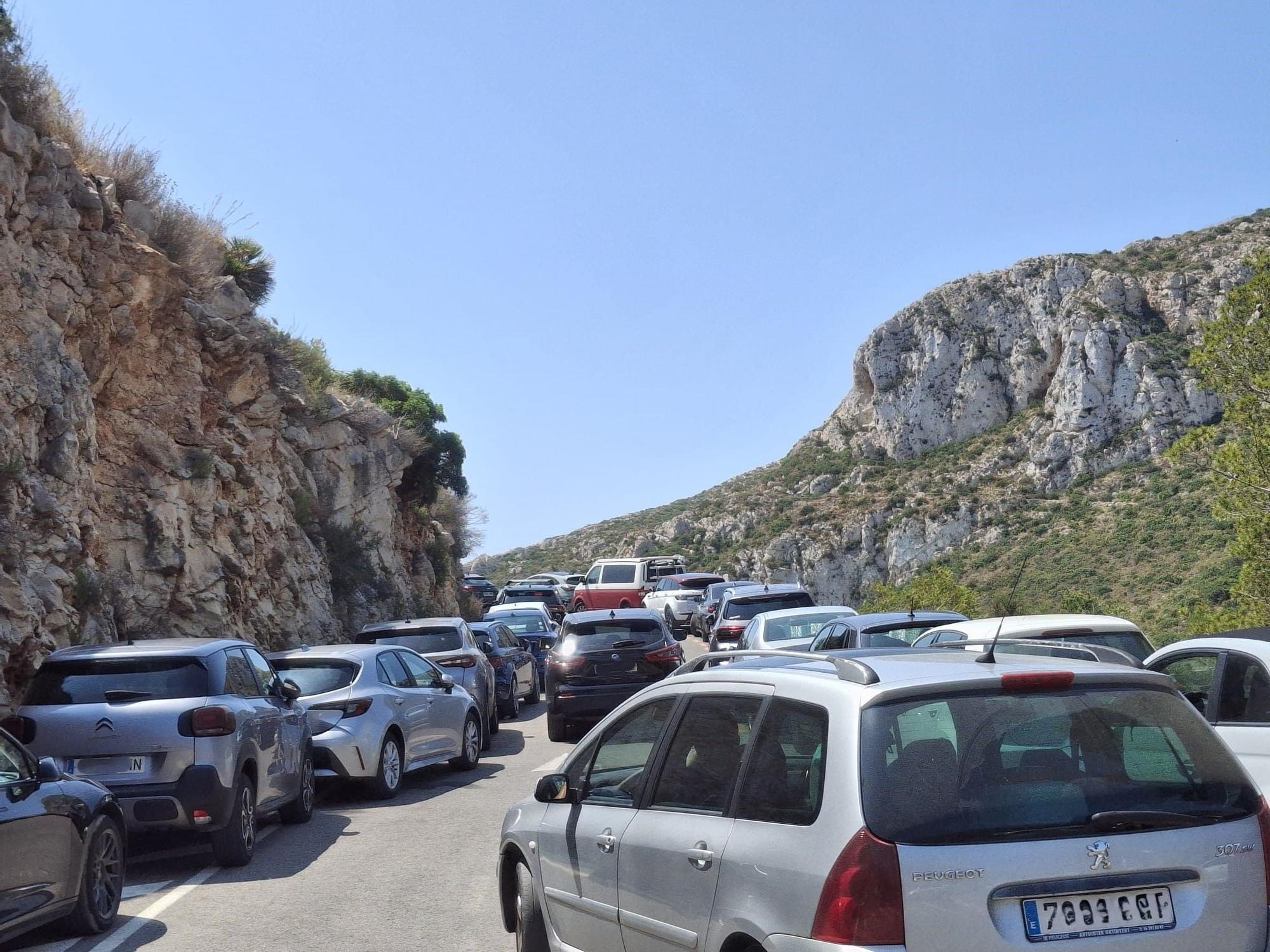 Llenazo y colapso en la Granadella de Xàbia (imágenes)