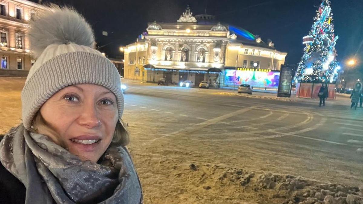 La expresentadora de televisión rusa Lena Lang en Sant Petersburgo.