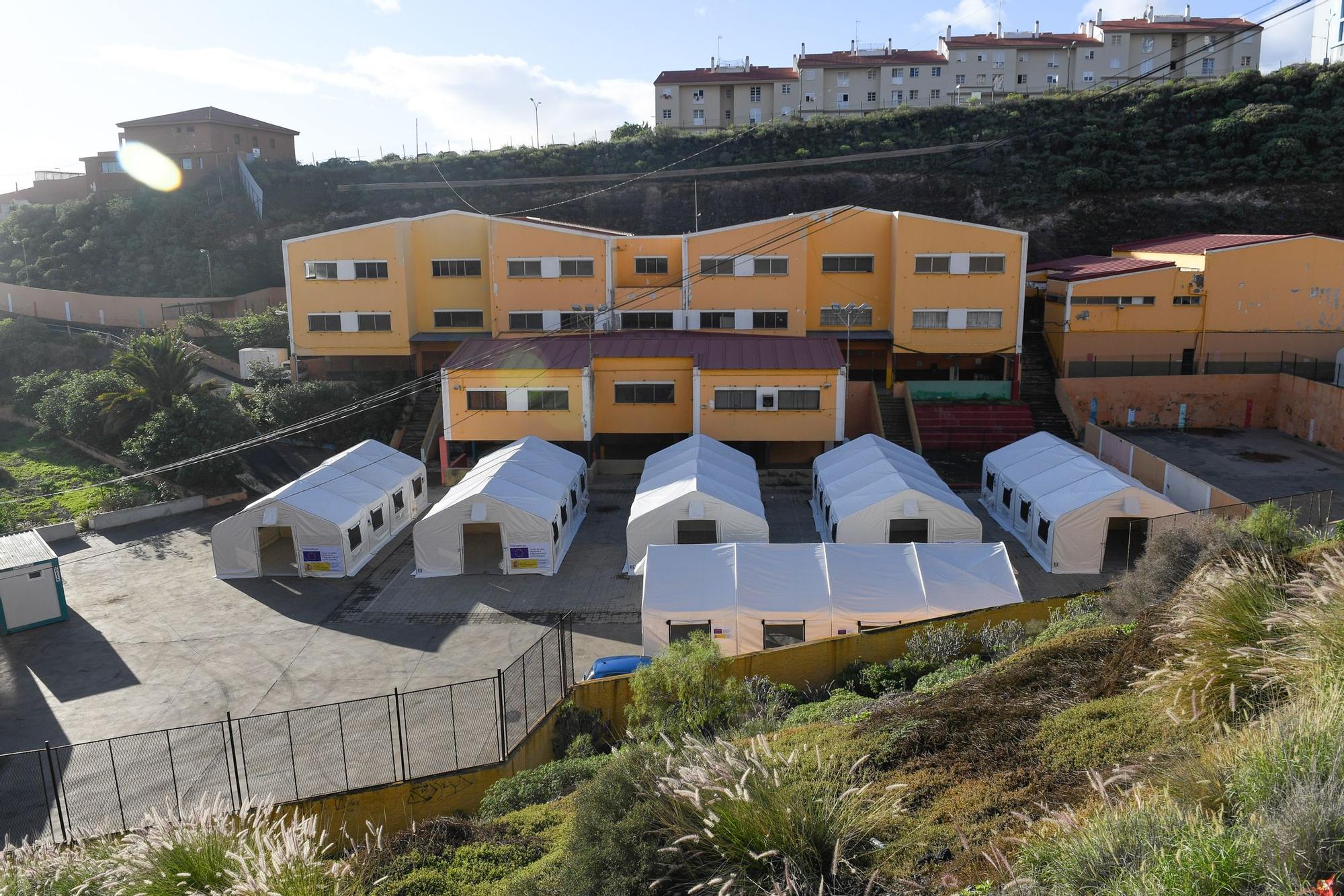 Campamentos de acogida de migrantes en Las Palmas de Gran Canaria