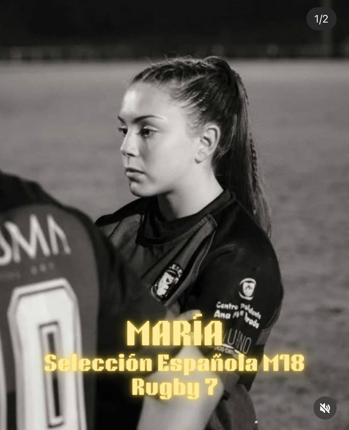 María Losada durante un entrenamiento.