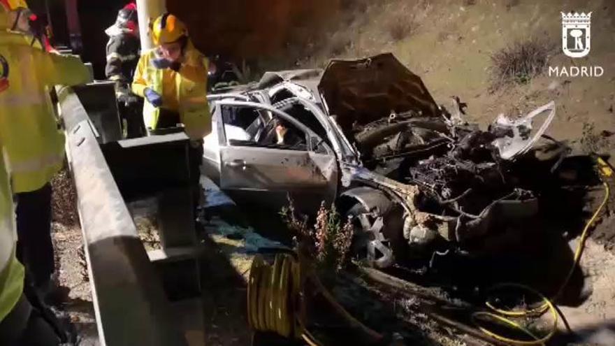 Mueren tres jóvenes en un accidente de tráfico en Madrid durante la Nochebuena