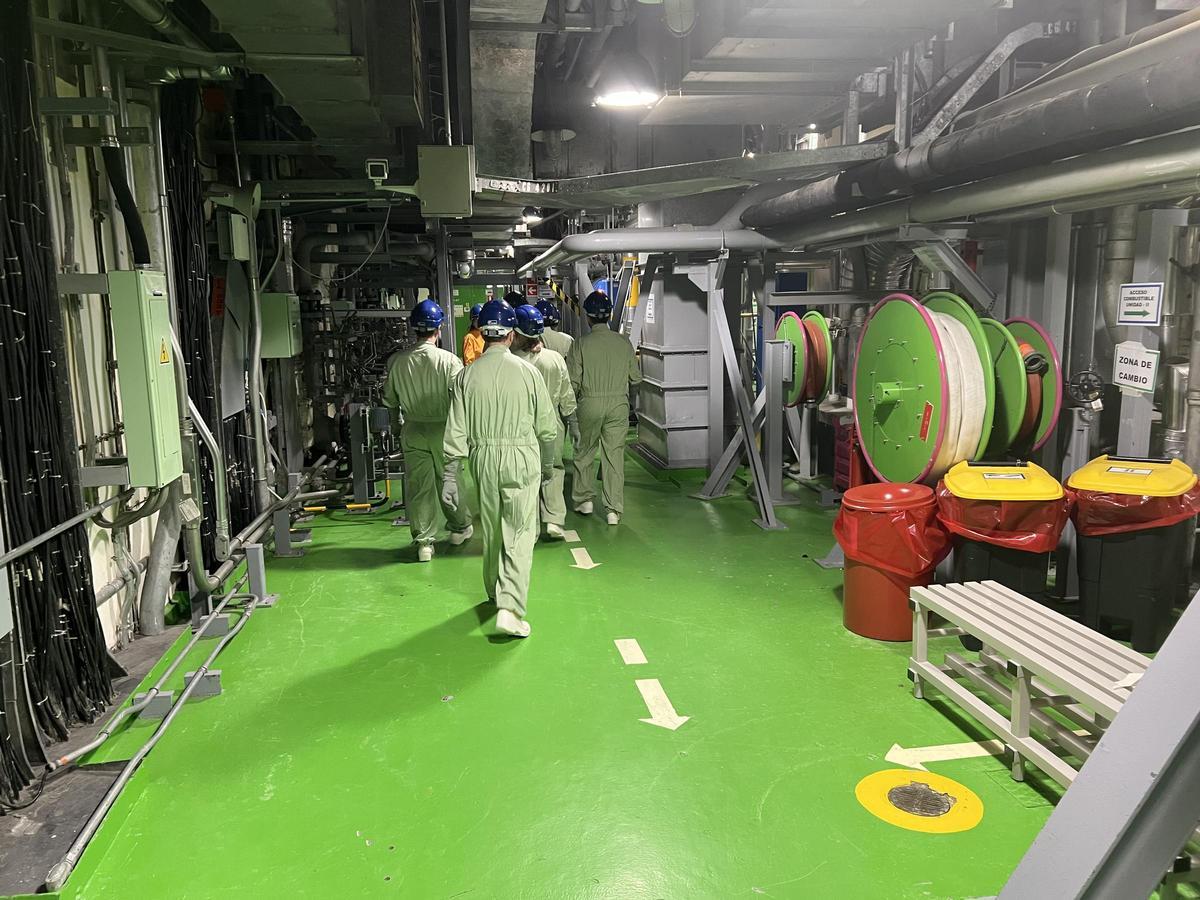 Visita de prensa al interior de la Central de Almaraz, el pasado miércoles.