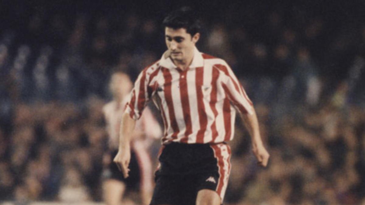 Ernesto Valverde disputó 188 partidos con el Athletic entre 1990 y 2996, tras dejar el FC Barcelona