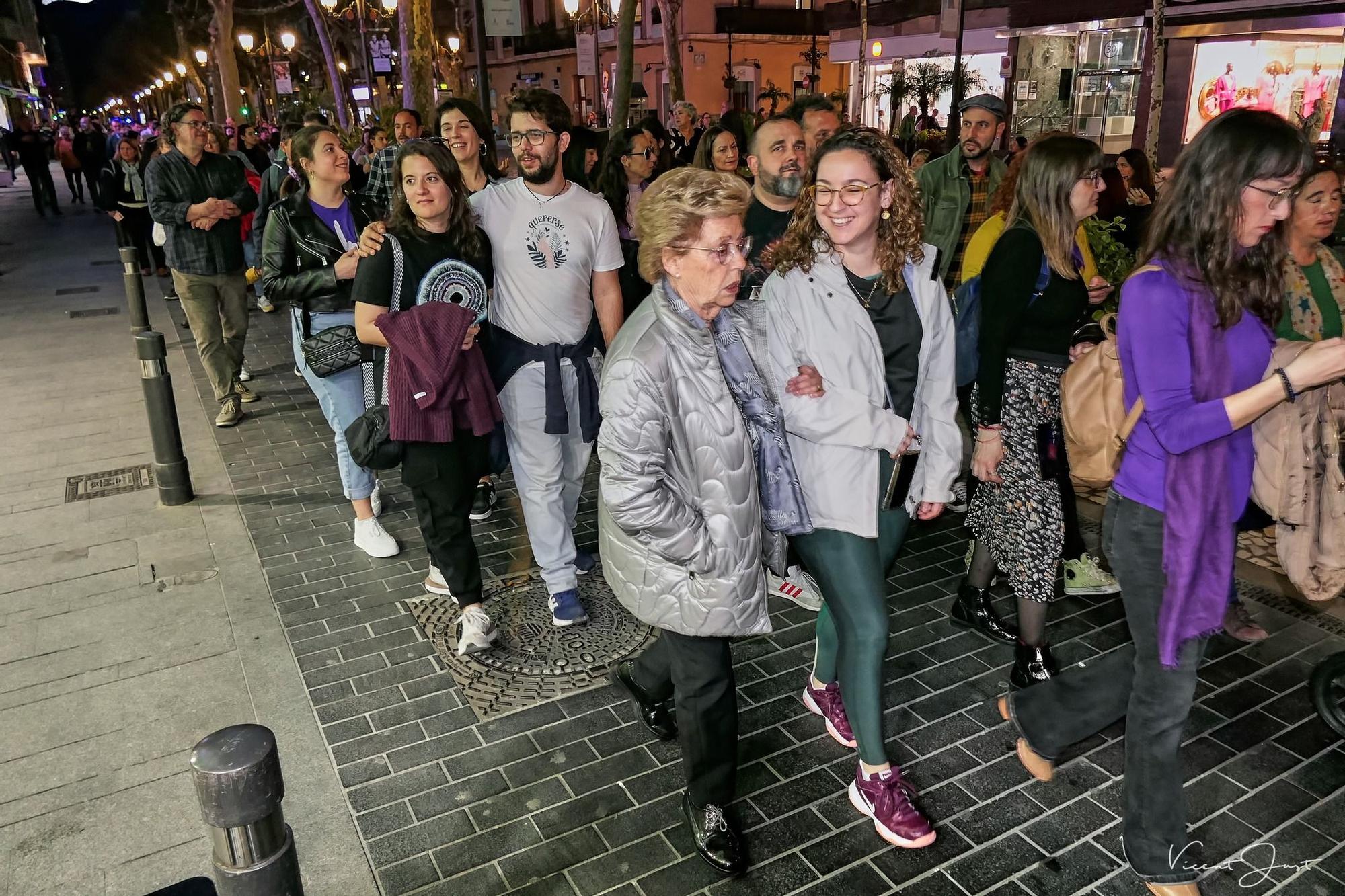 La manifestación feminista del 8M en Gandia