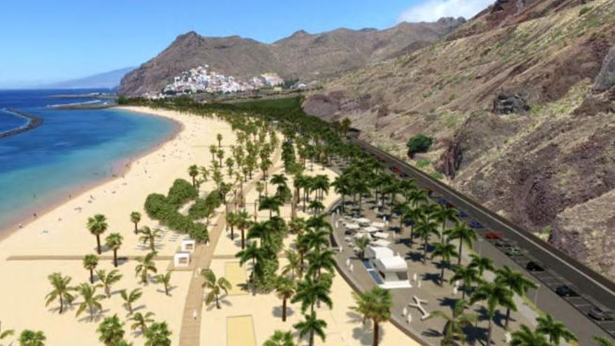 Infografía de la playa de Las Teresitas, en Santa Cruz de Tenerife.