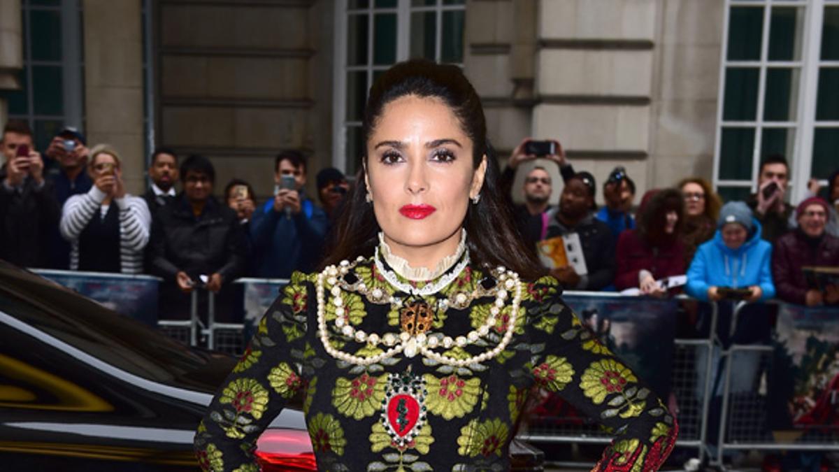 Salma Hayek elige un diseño de Gucci para la premiere de ‘Tale of Tales’