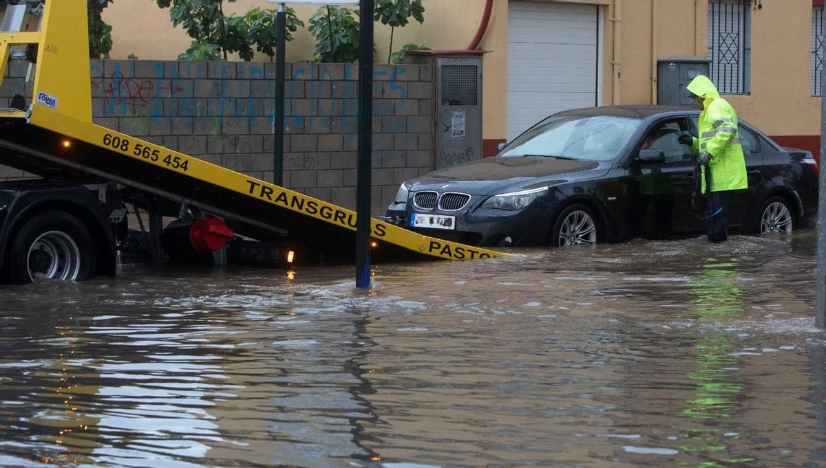 Efectos de una episodio de lluvias en el Port de Sagunt.